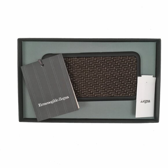 NEW $495 Ermenegildo Zegna Pelle Tessuta Leather iPhone Case!  iPhone 6 6S 7 8 - Picture 1 of 4